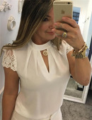 Ženska seksi jednobojna bluza kratkih rukava, modna majica s okruglim izrezom, velike veličine S-5XL, ljeto