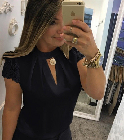 Ženska seksi jednobojna bluza kratkih rukava, modna majica s okruglim izrezom, velike veličine S-5XL, ljeto