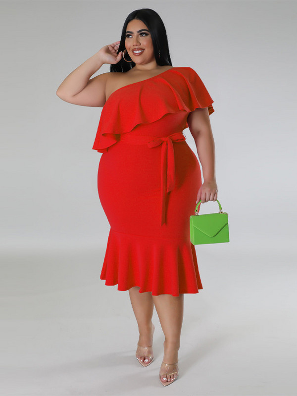 Wmstar lielizmēra kleitas sievietēm ar pārsēju ar vienu piedurkni Eleganta vienkrāsaina maxi kleita vasaras apģērbi vairumtirdzniecība dropshipping