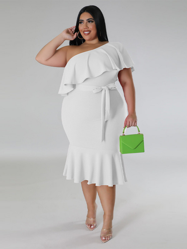 Wmstar lielizmēra kleitas sievietēm ar pārsēju ar vienu piedurkni Eleganta vienkrāsaina maxi kleita vasaras apģērbi vairumtirdzniecība dropshipping