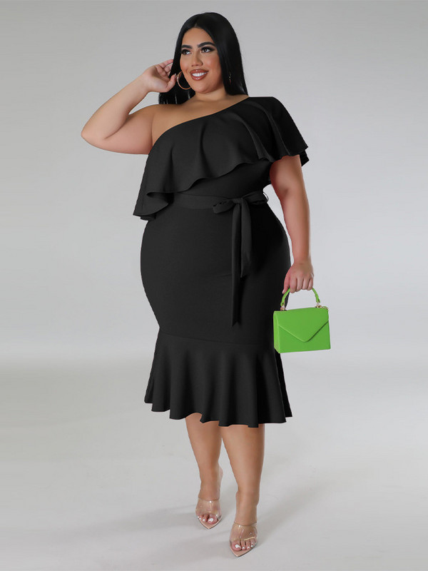 Wmstar lielizmēra kleitas sievietēm ar pārsēju ar vienu piedurkni Eleganta vienkrāsaina maxi kleita vasaras apģērbi vairumtirdzniecība dropshipping