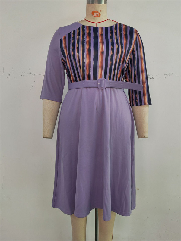 Wmstar Nagy méretű női ruhák rövid ujjú, alkalmi afrikai maxi ruha övvel Új stílusú irodai női nagykereskedelmi dropshipping