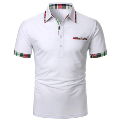2023. aasta suve meeste õues vintage lühikeste varrukatega revääriga T-särk Casual Button Casual Business Meeste ühevärviline polosärk S-3XL