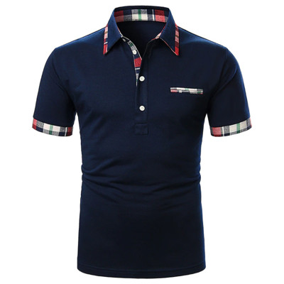2023. aasta suve meeste õues vintage lühikeste varrukatega revääriga T-särk Casual Button Casual Business Meeste ühevärviline polosärk S-3XL