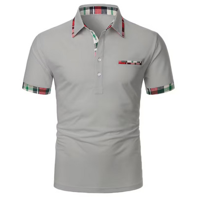 2023. aasta suve meeste õues vintage lühikeste varrukatega revääriga T-särk Casual Button Casual Business Meeste ühevärviline polosärk S-3XL