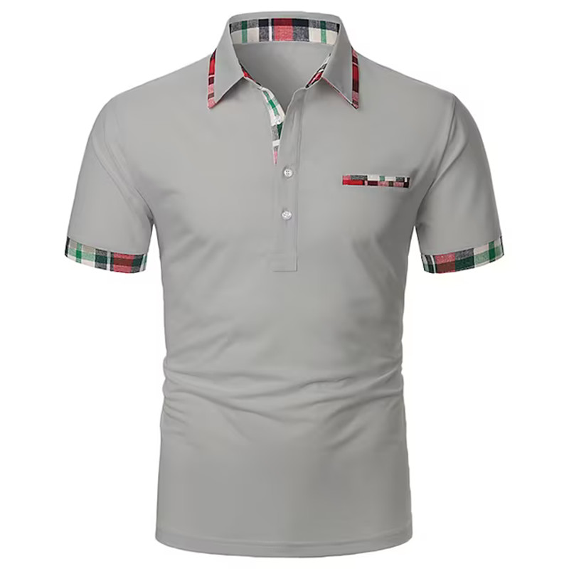 2023 nyári férfi kültéri vintage rövid ujjú hajtókás póló alkalmi gombos alkalmi üzleti férfi egyszínű póló S-3XL