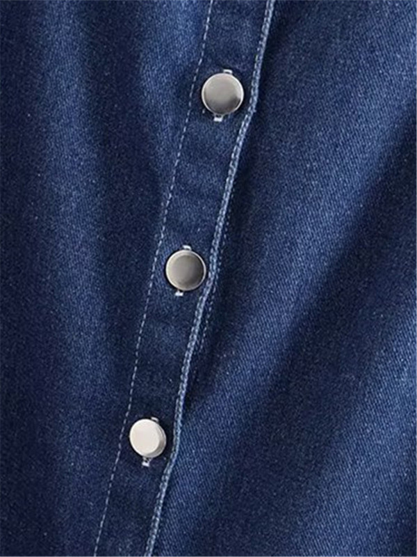 Nagy méretű női ruhák puha, vékony farmer szoknya hálós csipke puffos ujjú rövid ujjú patchwork nyári térdig érő ruha 3XL-5XL