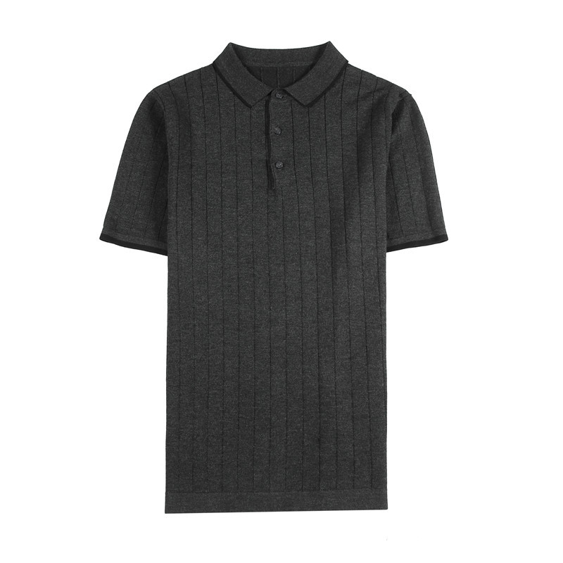 Odjeća marke 2023. Visokokvalitetne POLO majice kratkih rukava/muške uske pruge za pletenje POLO majica za slobodno vrijeme Plus veličina S-3XL