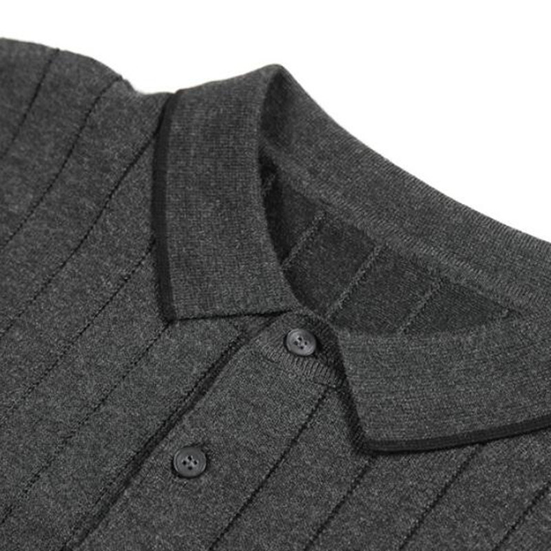 Odjeća marke 2023. Visokokvalitetne POLO majice kratkih rukava/muške uske pruge za pletenje POLO majica za slobodno vrijeme Plus veličina S-3XL