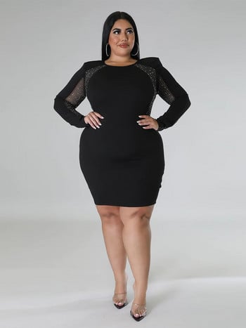 Φορέματα Wmstar Plus Size Γυναικεία παγιέτα σέξι μακρυμάνικη μόδα Κομψό βραδινό πολυτελές μίνι φόρεμα χονδρική Dropshipping