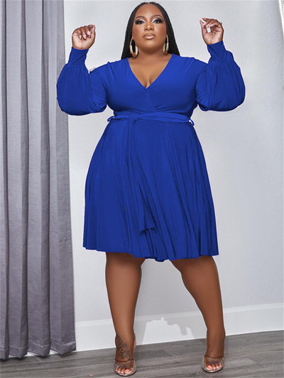 Wmstar lielizmēra kleitas sievietēm stingrs rudens apģērbs 2022. gada brīvs, garām piedurknēm, ikdienas balles kleita, vidēja izmēra kleita, vairumtirdzniecība, piegāde