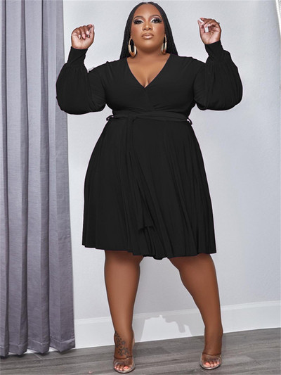 Wmstar lielizmēra kleitas sievietēm stingrs rudens apģērbs 2022. gada brīvs, garām piedurknēm, ikdienas balles kleita, vidēja izmēra kleita, vairumtirdzniecība, piegāde