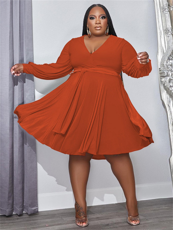 Wmstar lielizmēra kleitas sievietēm stingrs rudens apģērbs 2022. gada brīvs, garām piedurknēm, ikdienas balles kleita, vidēja izmēra kleita, vairumtirdzniecība, piegāde