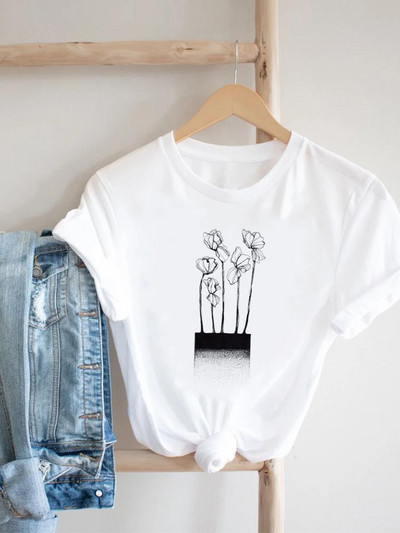 Prekrasna knjiga u vintage stilu Majica kratkih rukava sa slatkim printom Majica kratkih rukava Ženska modna ležerna odjeća Ženska grafička majica