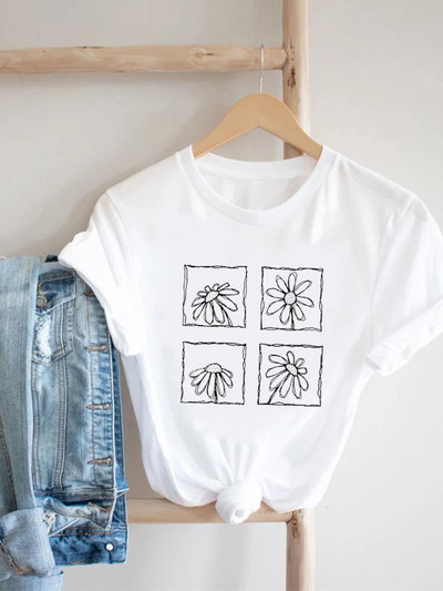 Prekrasna knjiga u vintage stilu Majica kratkih rukava sa slatkim printom Majica kratkih rukava Ženska modna ležerna odjeća Ženska grafička majica