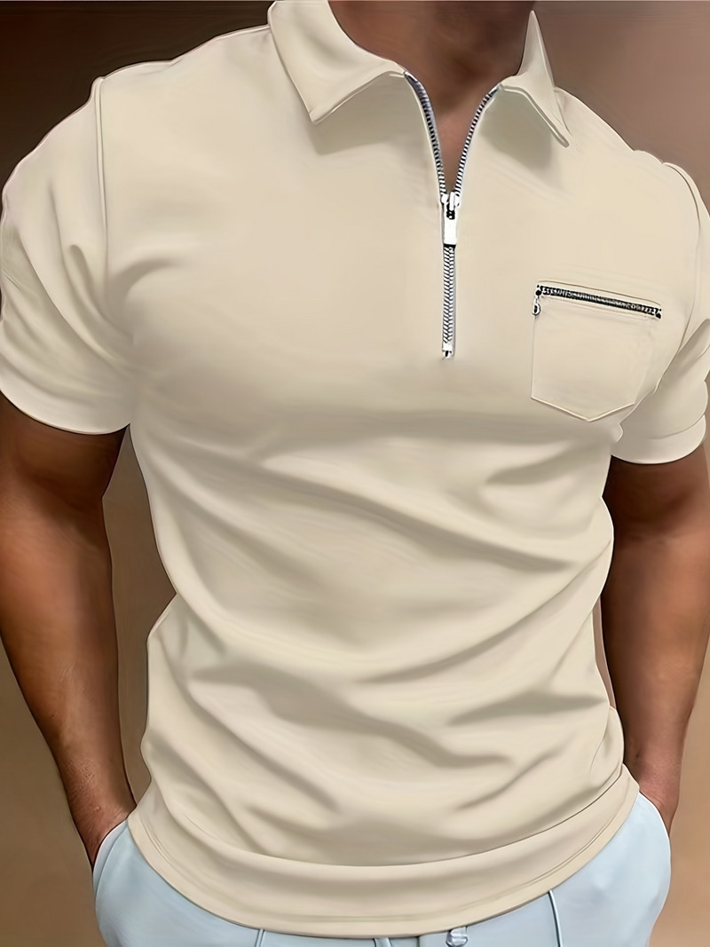 Vasaras vīriešu modes polo krekls ar īsām piedurknēm T-krekls vīriešu tīras krāsas elpojošs krekls vīriešu biroja tops S-XXXL vīriešu apģērbs