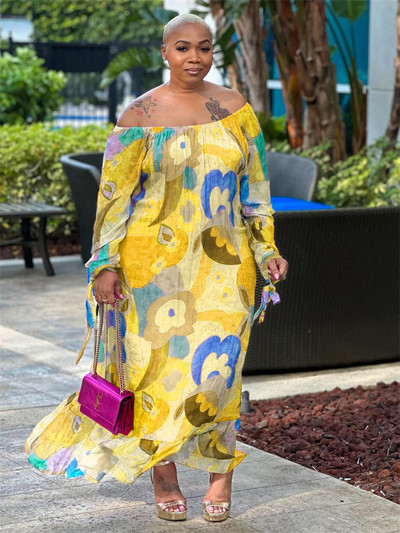 Wmstar nagyméretű női ruhák virágmintás bő, elegáns maxi ruhák divatos utcai ruházati nagykereskedelmi kiszállítás 2023