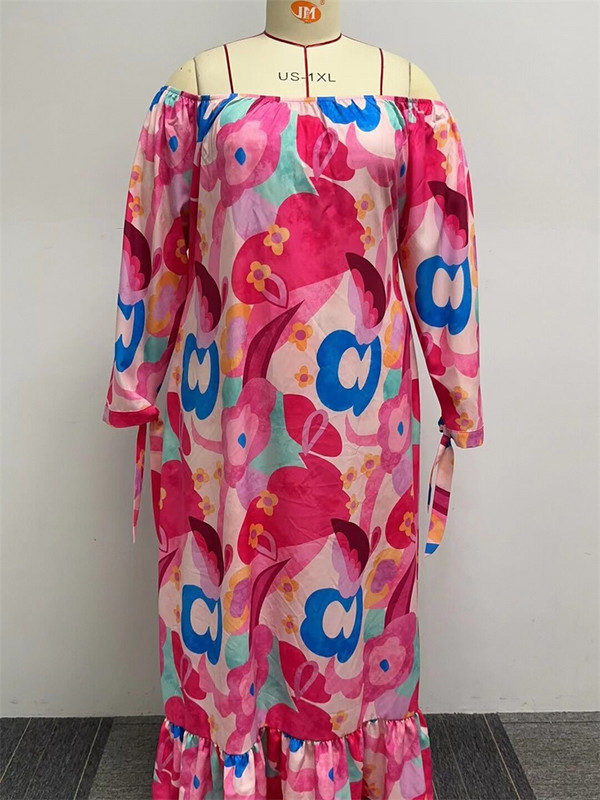 Wmstar nagyméretű női ruhák virágmintás bő, elegáns maxi ruhák divatos utcai ruházati nagykereskedelmi kiszállítás 2023