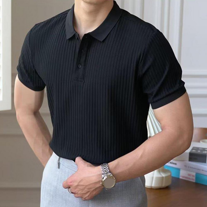 Jauns vīriešu klasisks svītrains krekls ar garām piedurknēm, 2023. gada pavasara un rudens ikdienas darba tops, kā arī liela izmēra S XXXL