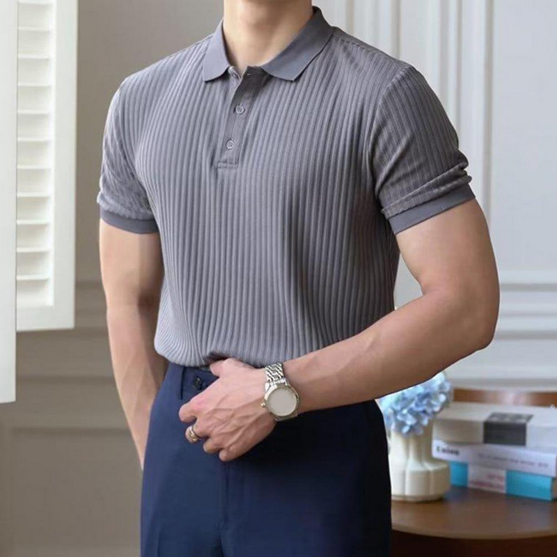 Jauns vīriešu klasisks svītrains krekls ar garām piedurknēm, 2023. gada pavasara un rudens ikdienas darba tops, kā arī liela izmēra S XXXL