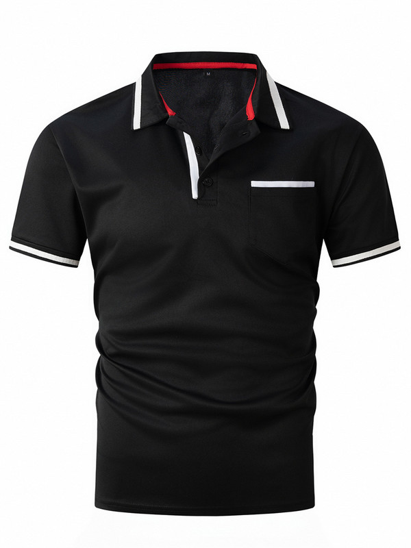 Cămașă polo de vară pentru bărbați Cămașă sport ocazională Cămașă polo cu mânecă scurtă de culoare pură pentru bărbați S-3XL Tricou pentru bărbați la modă Top respirabil