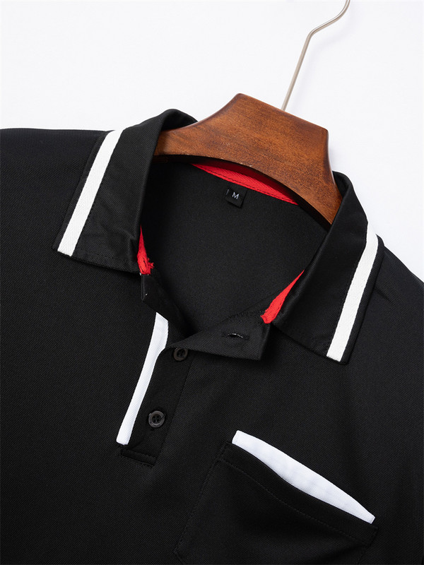 Cămașă polo de vară pentru bărbați Cămașă sport ocazională Cămașă polo cu mânecă scurtă de culoare pură pentru bărbați S-3XL Tricou pentru bărbați la modă Top respirabil