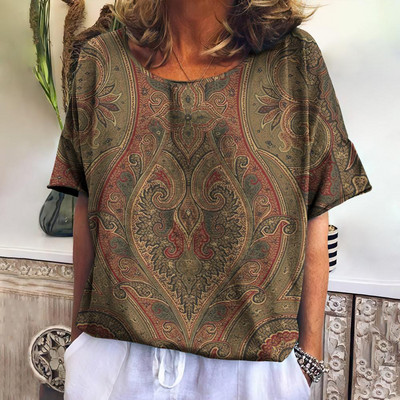 Suvine ruuduline T-särk naistele O kaelusega vabaaja kampsun, uued sviitrid Harajuku riided lahtised lühikeste varrukatega pluus Naiste mood topsid