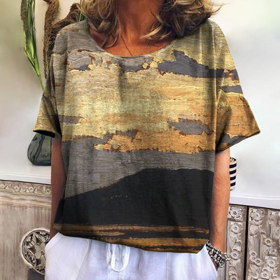 Suvine ruuduline T-särk naistele O kaelusega vabaaja kampsun, uued sviitrid Harajuku riided lahtised lühikeste varrukatega pluus Naiste mood topsid