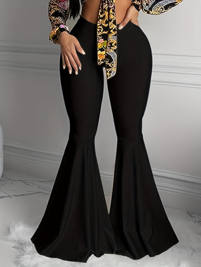 Proljeće i ljeto nove ženske veće veličine drapirane hlače u britanskom stilu modni dizajn jednobojnih lepršavih hlača