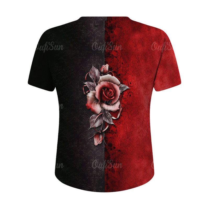 Modna labava odjeća velikih veličina Ljetne ženske majice kratkih rukava s V izrezom Ulična odjeća Ženski pulover s apstraktnim cvjetnim printom