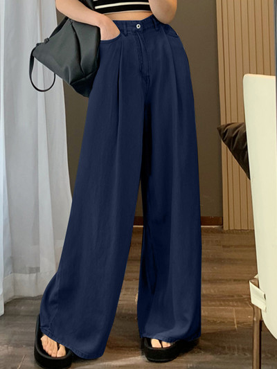 Liela izmēra ikdienas bikses ZANZEA Bohēmijas sieviešu platas bikses Modes ar augstu vidukli Vasaras bikses Vintage punktveida garas bikses