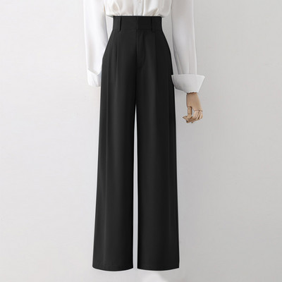 ZANZEA Prevelika ženska odijela Hlače 2024 Ležerne jednobojne hlače Palazzo Fashion Office Lady Široke hlače Donji dio širokih nogavica