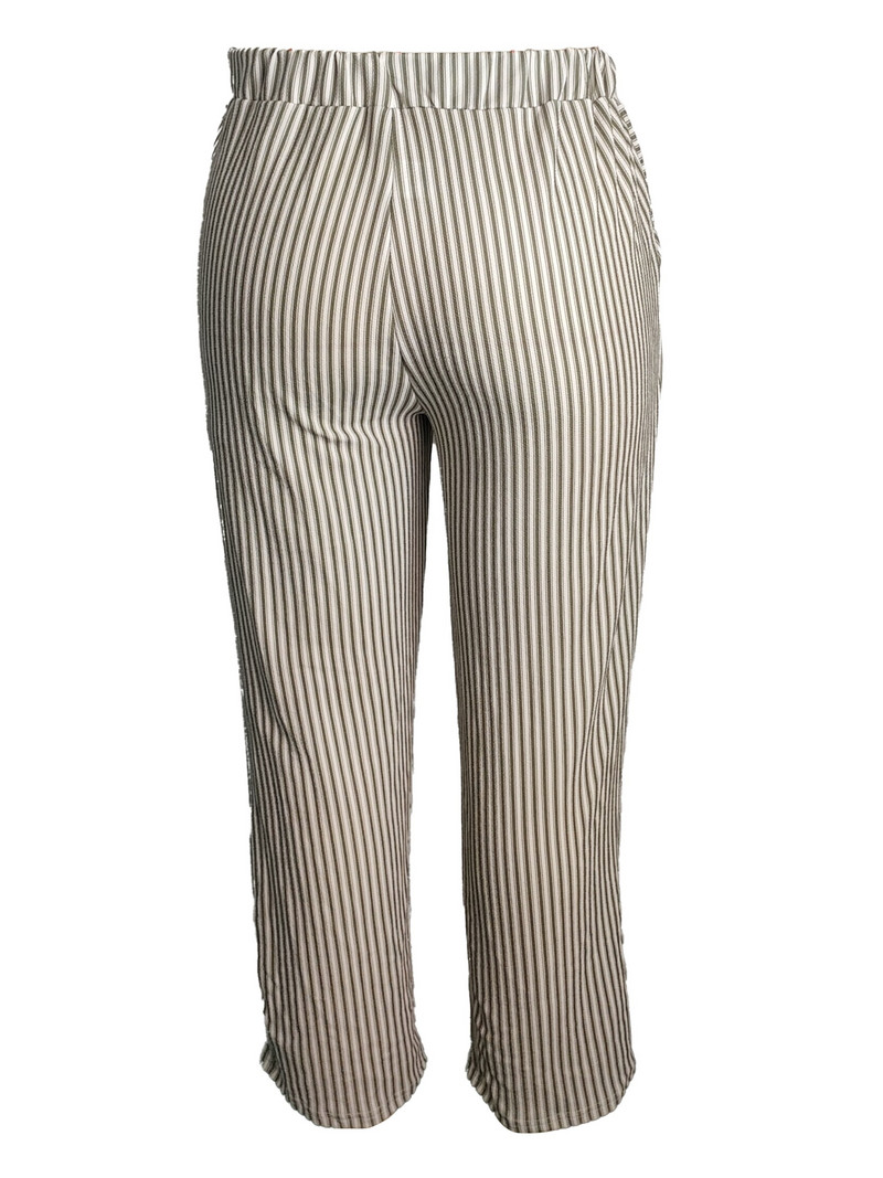 Suures suuruses naiste ülisuured triibulised nöörpüksid, vabad ja isikupärased riided, uus stiil