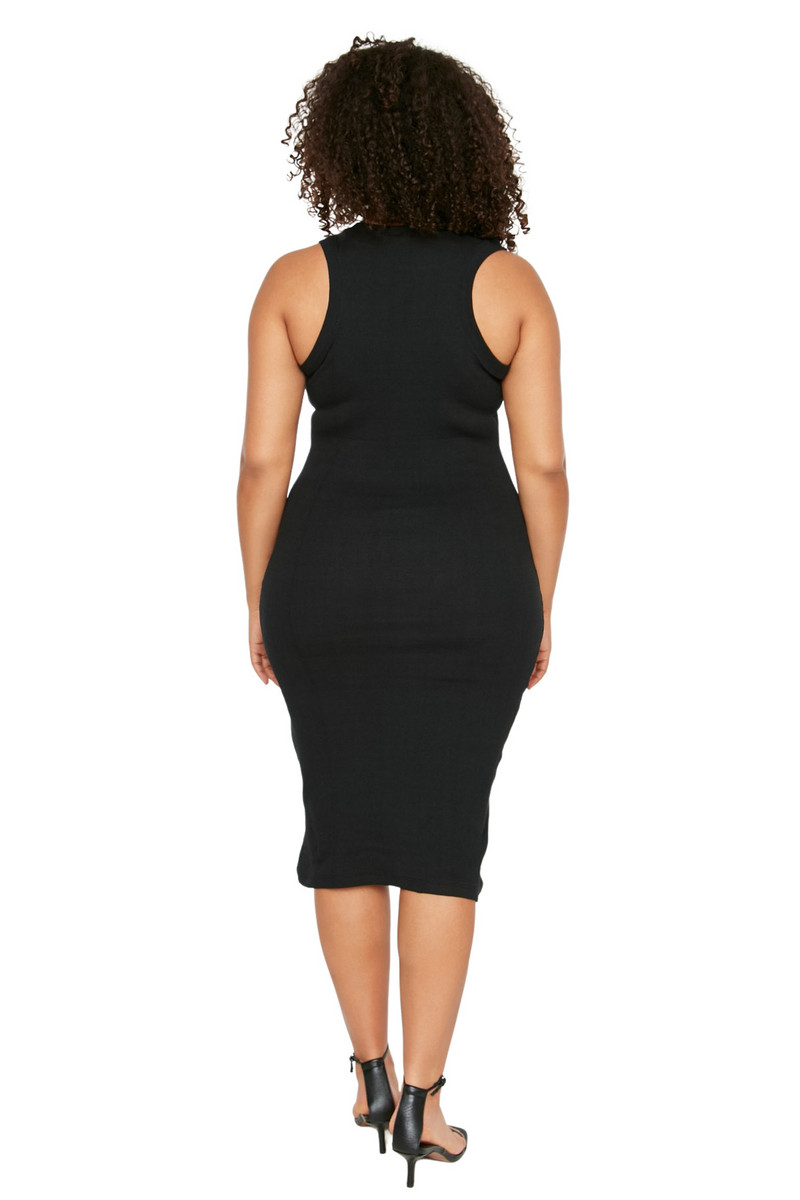 Trendyol sieviešu/meiteņu Unifarben Midi elegantas lielizmēra kleitas bez piedurknēm