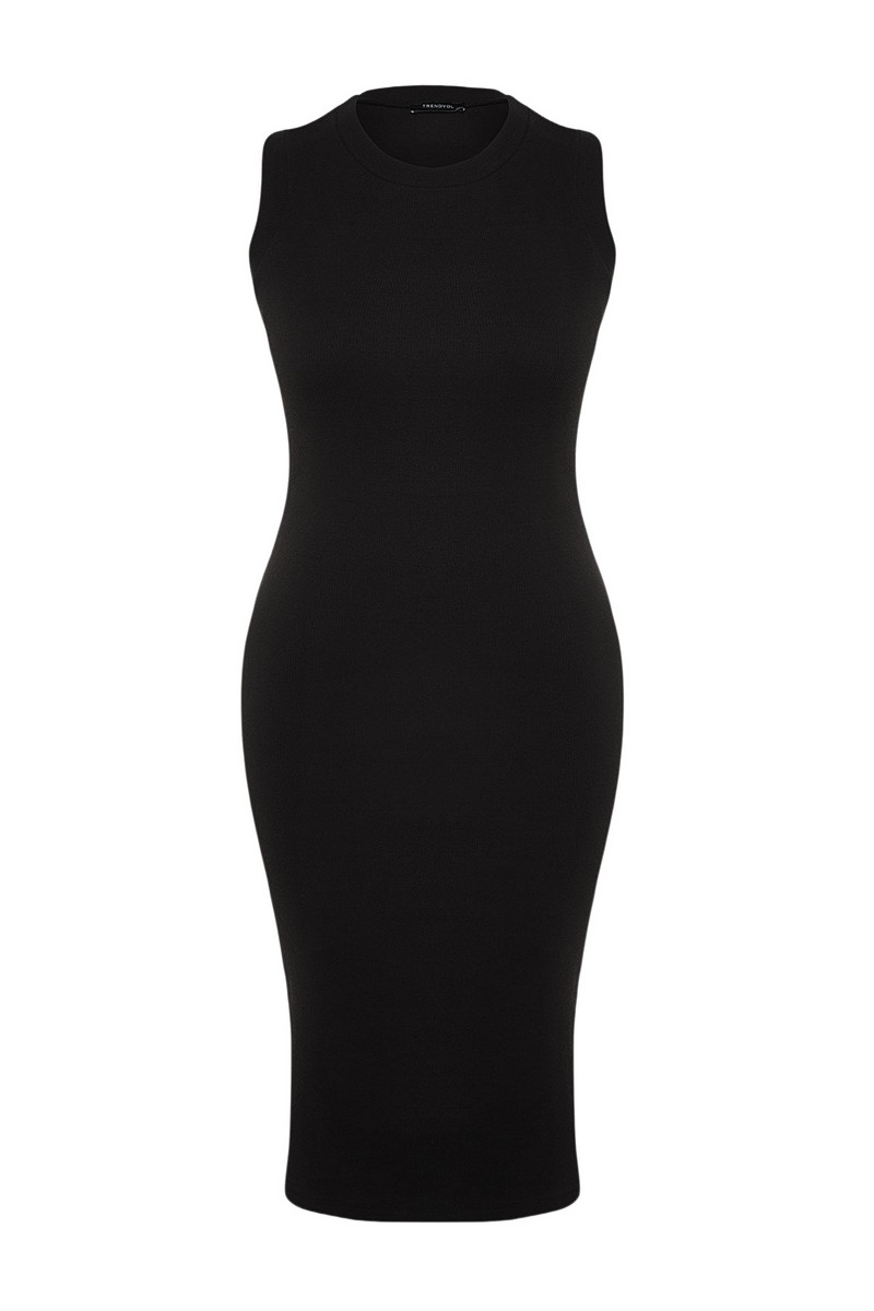 Trendyol sieviešu/meiteņu Unifarben Midi elegantas lielizmēra kleitas bez piedurknēm