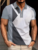 Nova muška majica Klasična polo majica kratkih rukava Ljetne majice Ležerna majica s patentnim zatvaračem Prevelika S-5Xl Ležerna polo majica