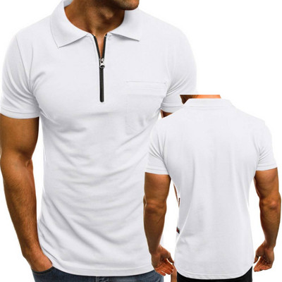 Modna muška polo majica Muška polo majica s patentnim zatvaračem na rever Muška ležerna košulja kratkih rukava Muške majice Muški polo jumbo veličina S--XXXL