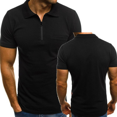 Modna muška polo majica Muška polo majica s patentnim zatvaračem na rever Muška ležerna košulja kratkih rukava Muške majice Muški polo jumbo veličina S--XXXL