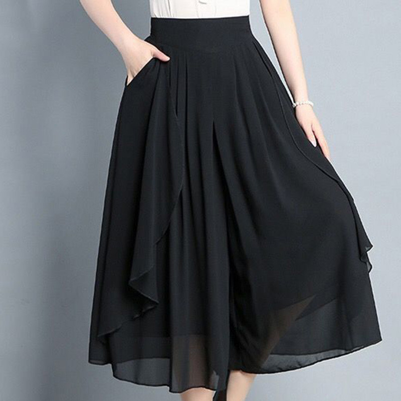 Elegantne, jednobojne labave, elastične, nabore visokog struka, kapris ženske hlače za 2023., nove uredske dame, neuobičajene ležerne hlače