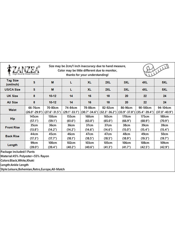 Stilīgas vasaras platas bikses sievietēm ar augstu vidukli, viengabalainas, brīvas bikses 2024. GADA ZANZEA Modes ikdienas brīvdienu pludmales Pantalon Streetwear