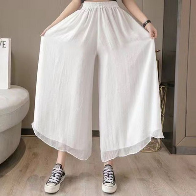 Fekete 10 stílus választható női nadrág derékpánt női nadrág Vetement Femme 2023 széles szárú nadrág koreai divat Harajuku