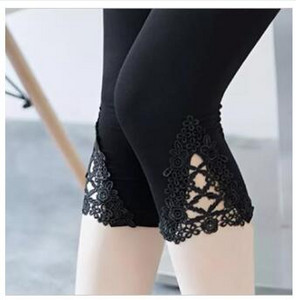 XS-7XL Női leggings Nyári csipke üreges díszítés fehér rózsaszín sötétkék piros 6XL 5xl 4xl xxxl XS Egyedi Capri Crop Tight Legins fehér