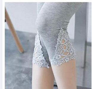 XS-7XL Női leggings Nyári csipke üreges díszítés fehér rózsaszín sötétkék piros 6XL 5xl 4xl xxxl XS Egyedi Capri Crop Tight Legins fehér
