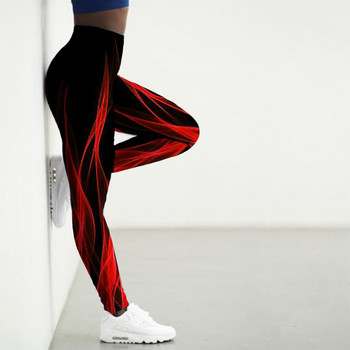 Спортни клинове Дамски 3D дигитален чорапогащник с принт на огън Йога панталони Flame Gym Clothing Femme Workout Leggins Дамски XS-8XL