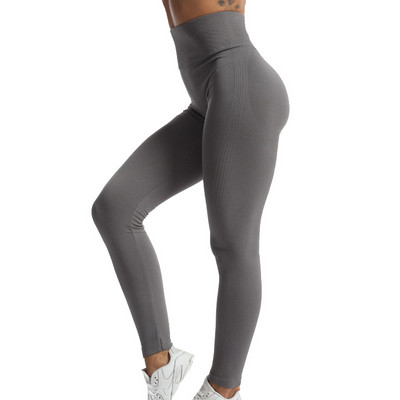 VISNXGI Seksi ženske tajice Push Up Fitness Slim Bešavne jeggings hlače s visokim strukom Jednobojne uske hlače za vježbanje u teretani Mujer Sportski donji dio