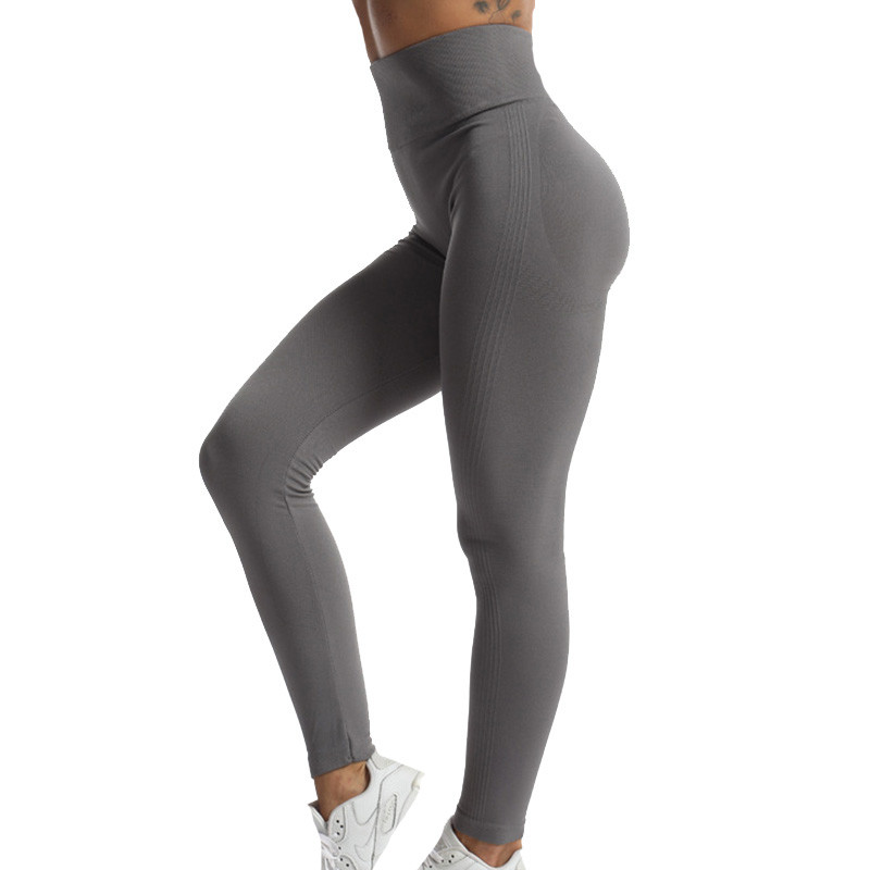 VISNXGI Seksi ženske tajice Push Up Fitness Slim Bešavne jeggings hlače s visokim strukom Jednobojne uske hlače za vježbanje u teretani Mujer Sportski donji dio