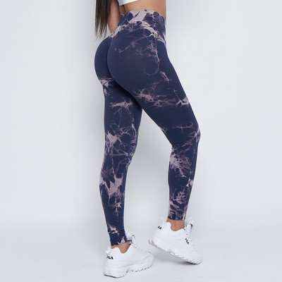 Ženske bešavne tajice 2023. Pchee Bubble Gum Tie Dye Lightning Mramorne hlače Tajice za stražnjicu Tajice za vježbanje u teretani Fitness Tajice za trčanje