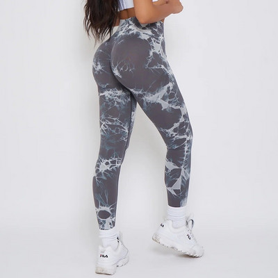 Ženske bešavne tajice 2023. Pchee Bubble Gum Tie Dye Lightning Mramorne hlače Tajice za stražnjicu Tajice za vježbanje u teretani Fitness Tajice za trčanje