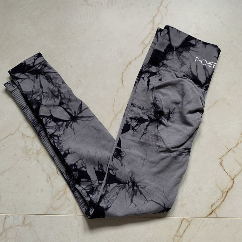 Ženske bešavne tajice 2023. Pchee Bubble Gum Tie Dye Lightning Mramorne hlače Tajice za stražnjicu Tajice za vježbanje u teretani Fitness Tajice za trčanje
