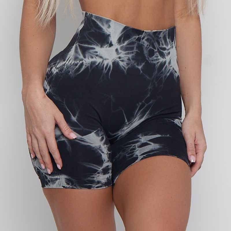 Pchee bum Sieviešu Tiedye sporta zāles legingi bezšuvju jogas šorti Scrunch sporta fitnesa zeķubikses ar augstu vidukli, treniņš, treniņš